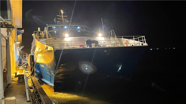 新渡輪撞梅窩碼頭 5乘客受傷