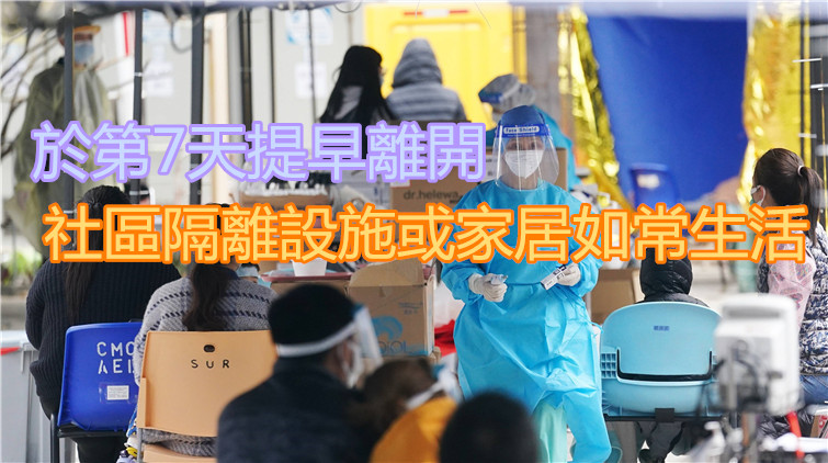 已打兩針已隔離人士 陽性後第6第7日快測陰性可離設施或檢疫