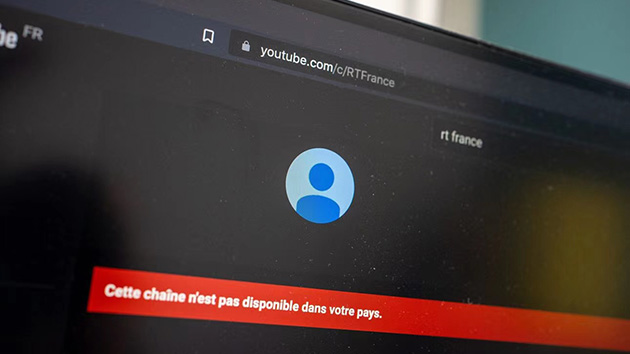 YouTube在歐洲封鎖俄官媒頻道