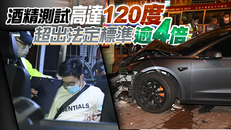 Tesla長沙灣撞傷途人 男司機爛醉如泥涉酒後駕駛被捕