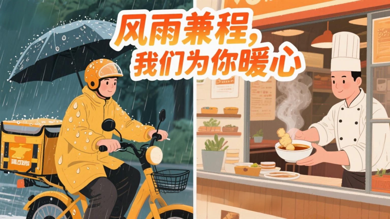 「跑腿小哥我來疼！」 深圳平湖「暖新餐廳」呵護新業態群體