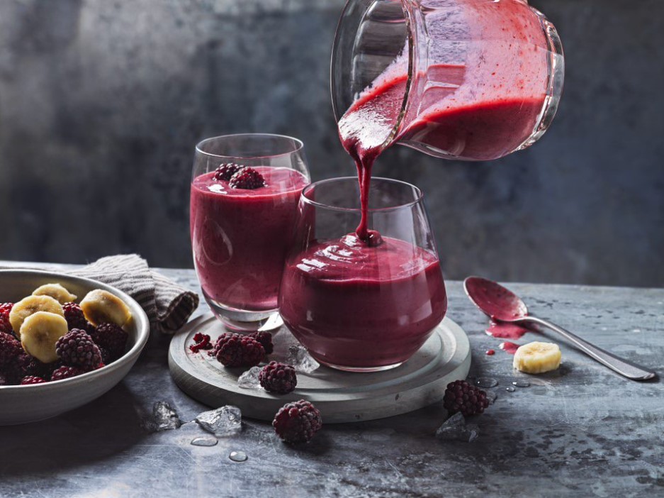 Frozen banana and blackberry smoothie.jpg