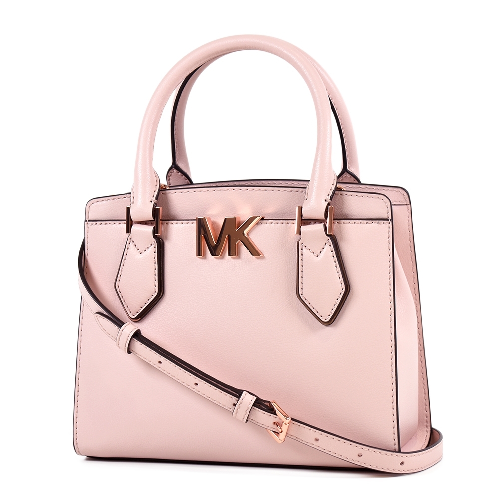 Michael Kors  Mott 玫瑰金扣粉色手挽袋.jpg