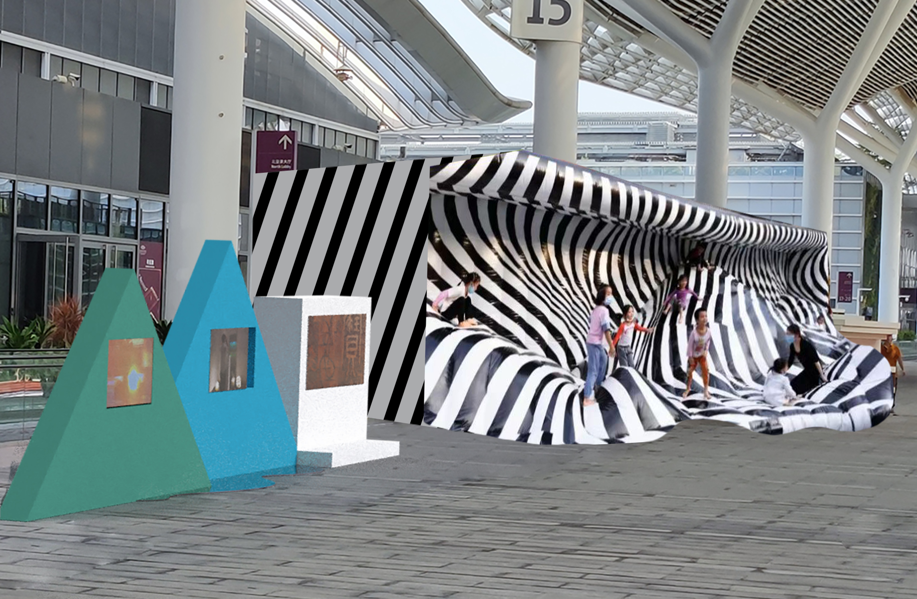 图4香港知名建築師、藝術家阮文韜作品藝術裝置：《藝術玩具——黑白仙山》 .jpg