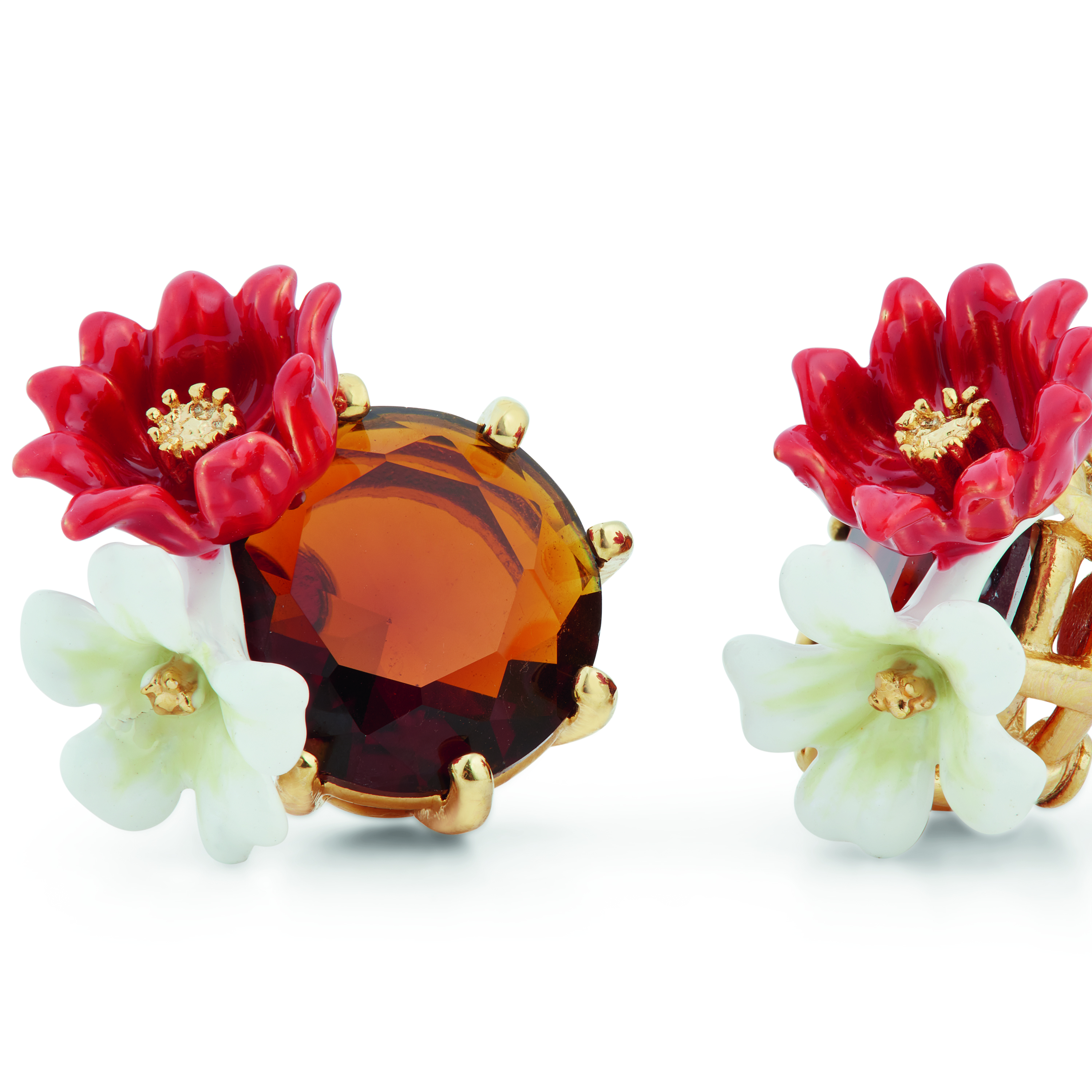 TWO FLOWERS AND FACETED GLASS POST EARRINGS_3_$1220.jpg