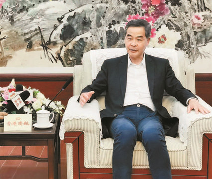 梁振英考察廣西接受香港商報記者專訪 融入內循環利港再出發