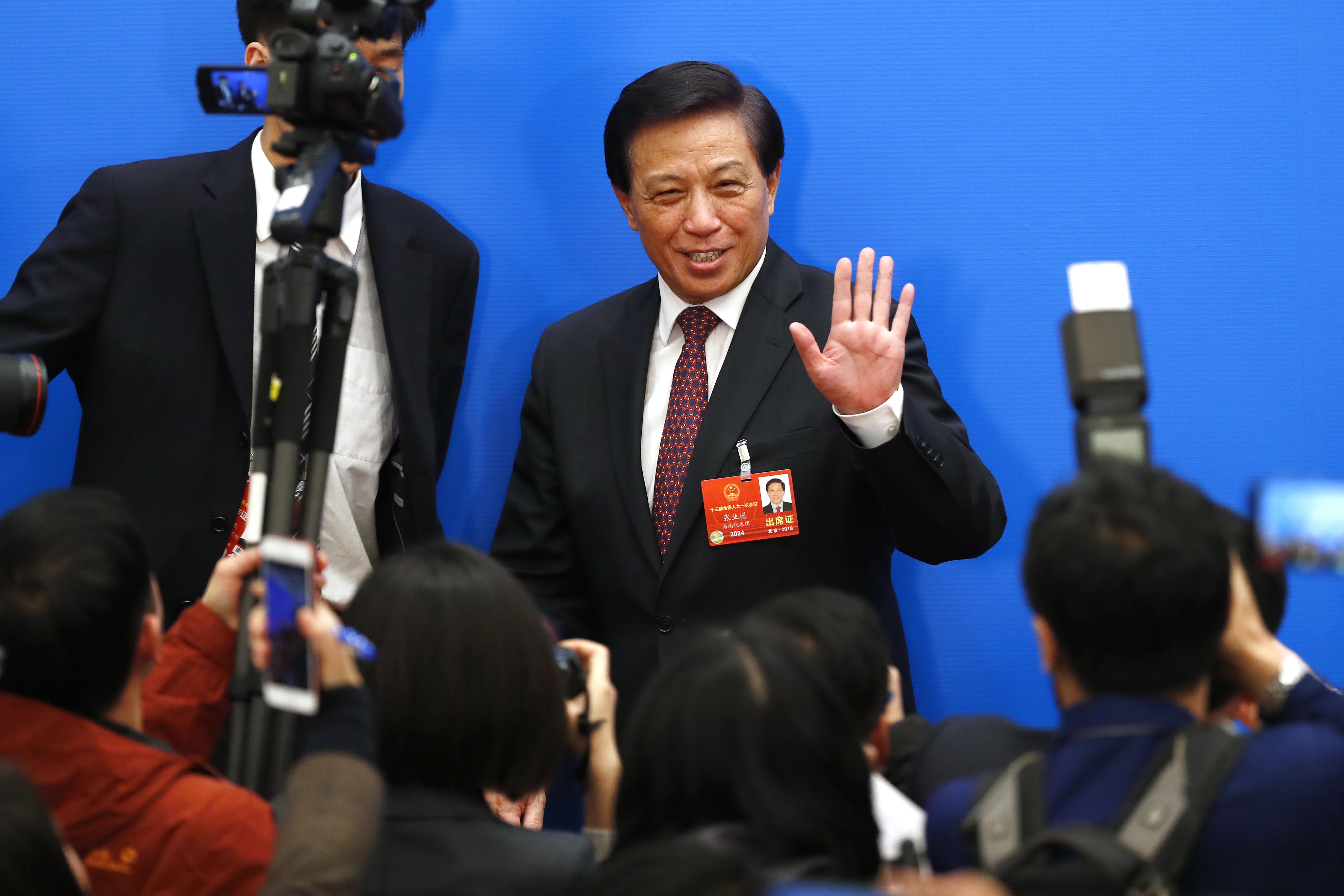 張業遂談國家主席任期修改問題 有利於維護黨中央權威