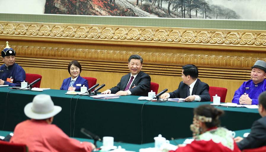 习近平参加内蒙古代表团审议：扎实推动经济高质量发展 扎实推进脱贫攻坚