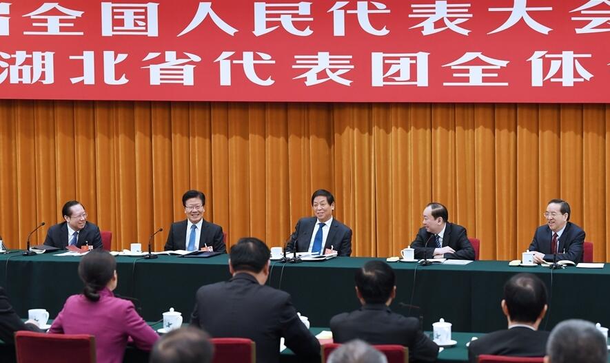 栗战书汪洋韩正分别参加全国人大会议一些代表团审议