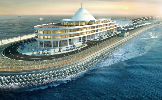 120个巨型钢圆桶扎进深海，港珠澳大桥人工岛这样建成