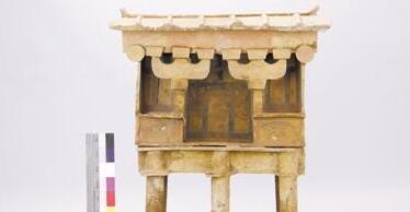 泥土覆盖下的东汉陶楼绘的什么色 