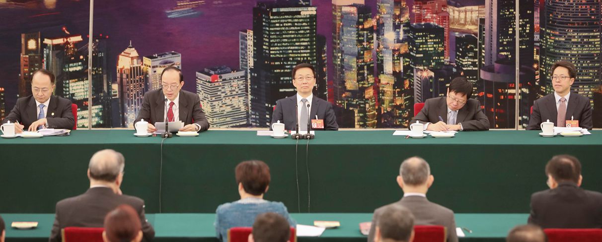 韓正參加香港團審議時提四點期望 撐港打造國際創科中心