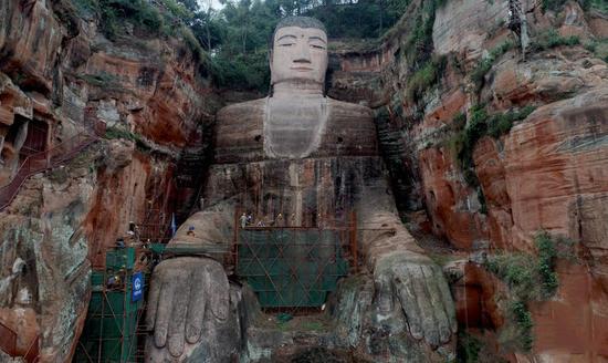 乐山大佛“露脸” 九曲栈道即将重新开放