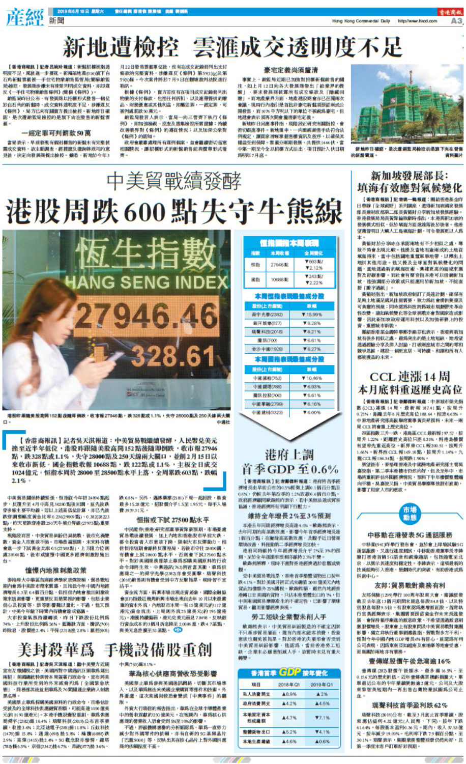 05月18日香港商报A3