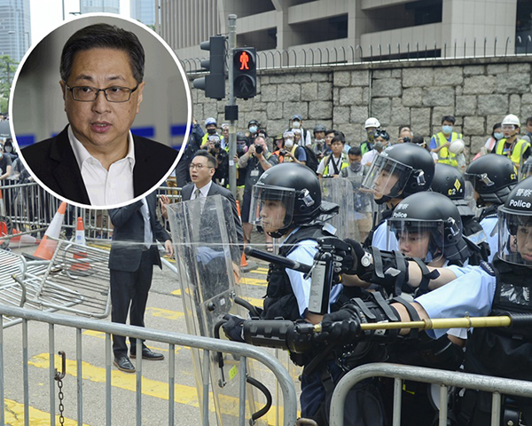 盧偉聰晤警隊4工會 承諾嚴肅跟進示威者違法行為