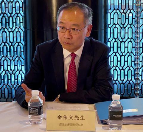 香港金管局總裁余偉文：銀行業流動性充足，正推進理財通