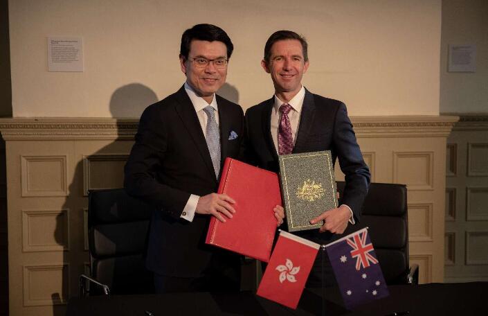 香港澳洲自貿協定昨生效