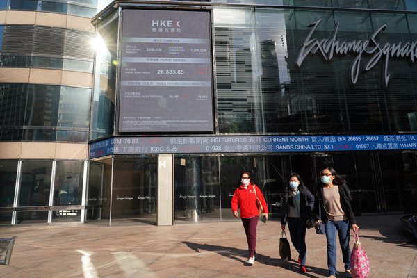 新型肺炎疫情發酵 港股鼠年兩日瀉1500點