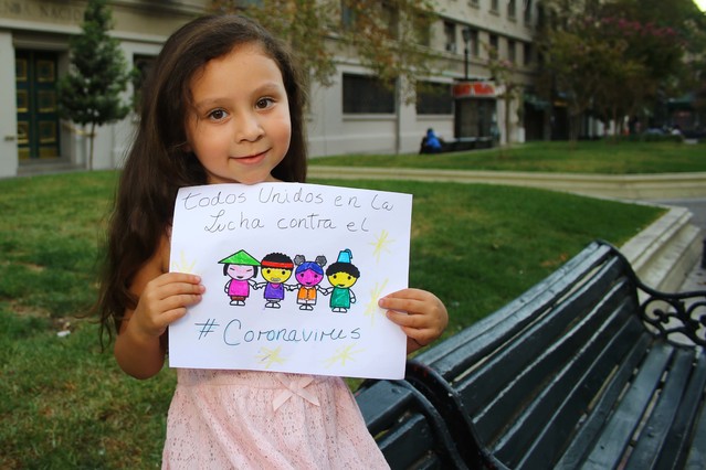 拉美儿童为中国抗击疫情加油