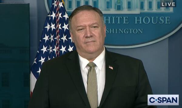 蓬佩奥：现在不是报复的时候，对中国深表感谢