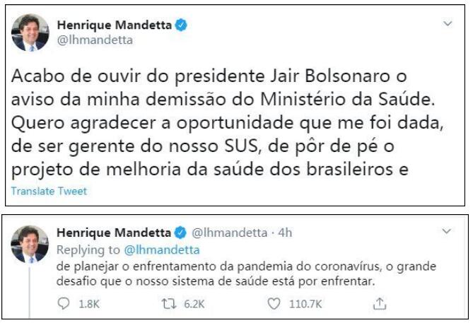 巴西卫生部长积极防疫，总统：解雇！