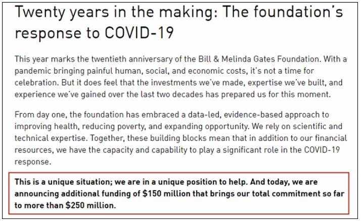 特朗普断供后，比尔·盖茨追加捐赠世卫组织1.5亿美元