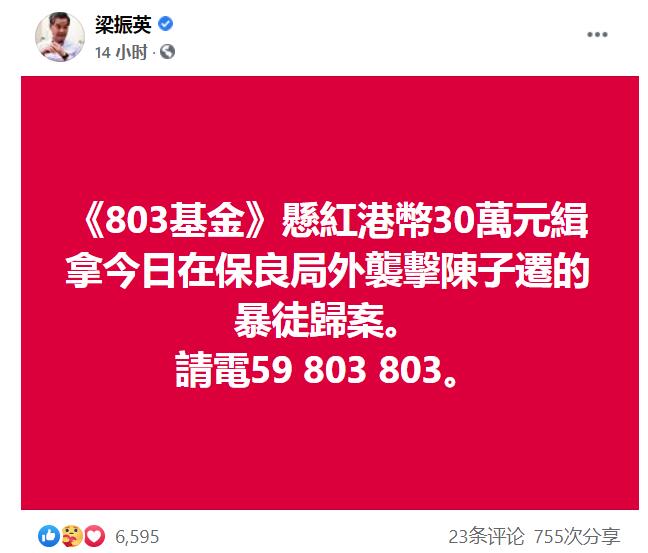 律師遭殴打 梁振英懸賞30萬港幣緝拿暴徒