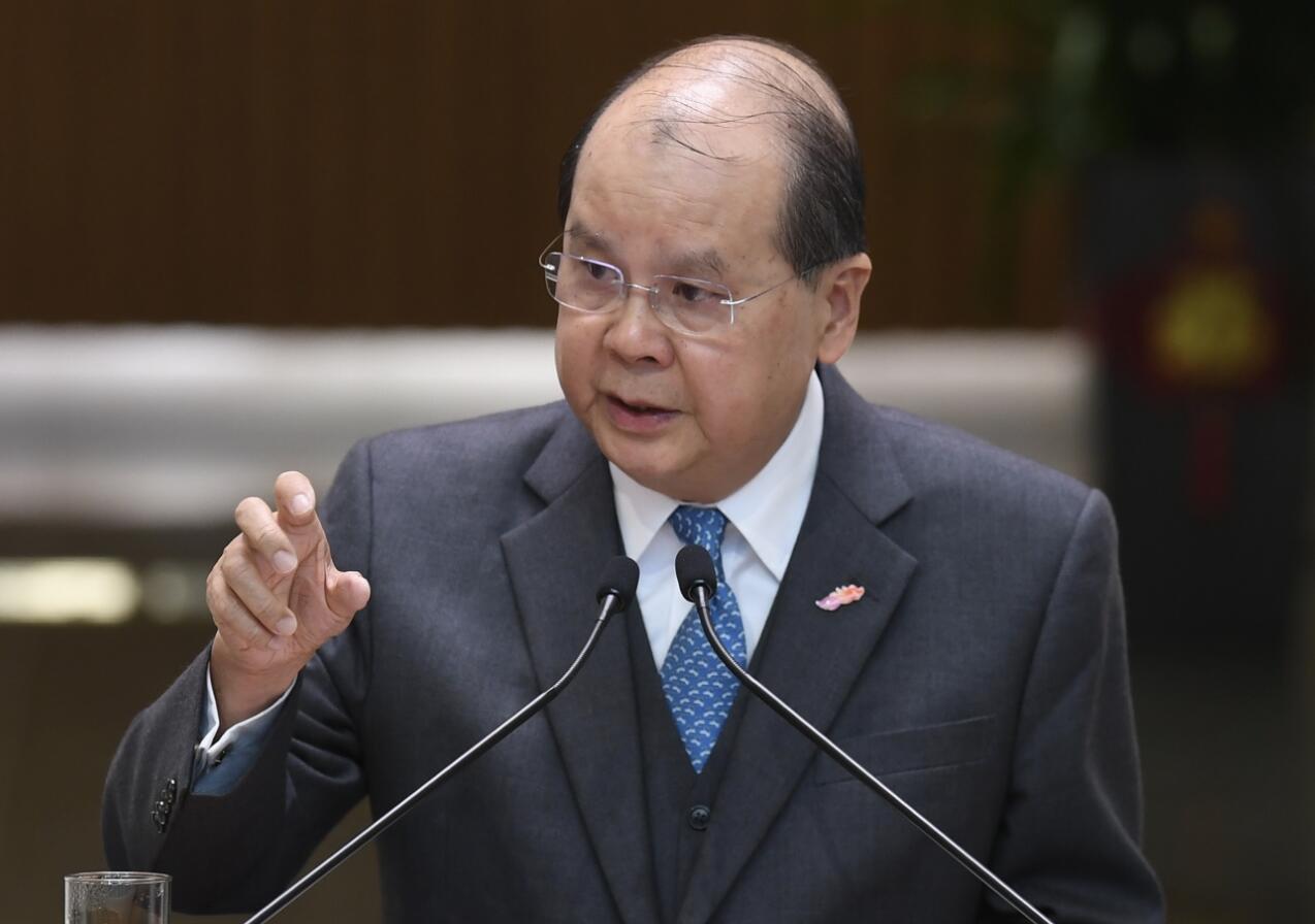 張建宗：特區政府將全力配合國家推動香港維護國安立法工作