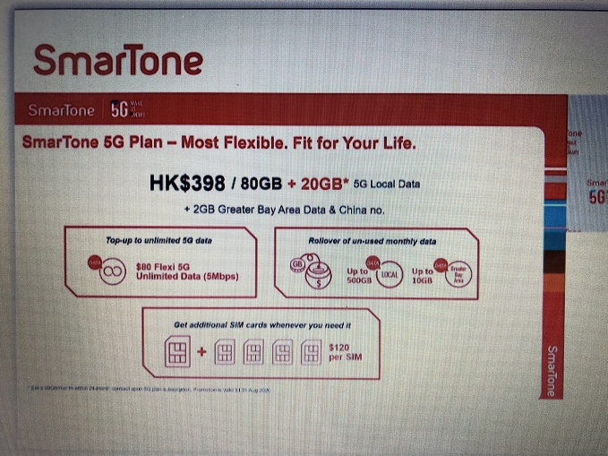 數碼通推5G手機計劃 月費398元起