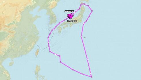 美军两架B-1B轰炸机飞入东海上空