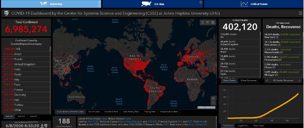 全球累计确诊逾698万 英国封锁状态下数千民众冒雨示威