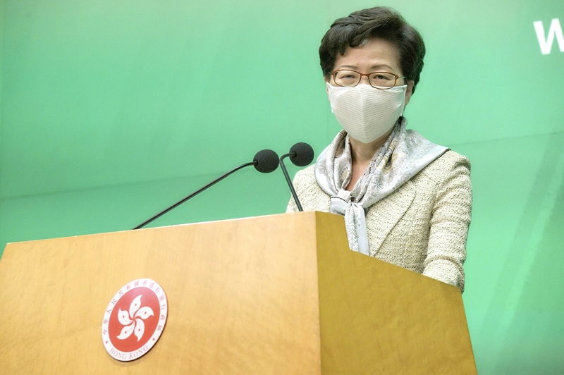 林鄭指疫情續穩定 料將放寬入境限制
