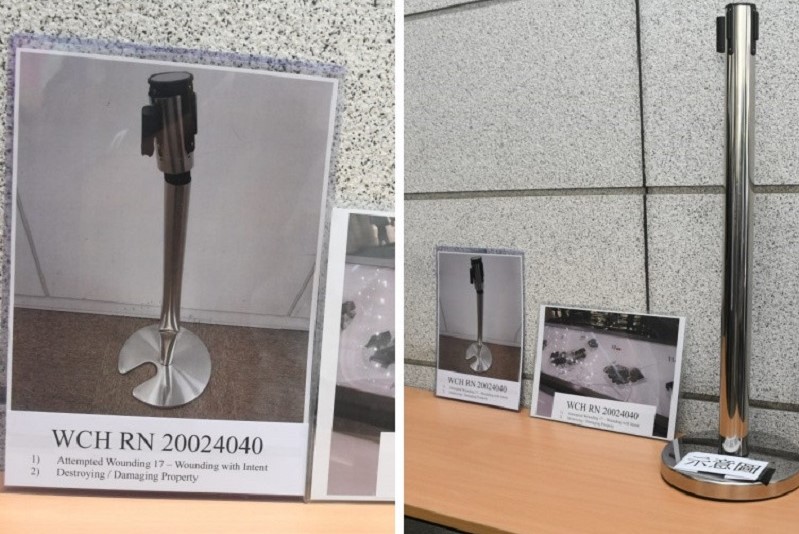 警方拘捕2男女 涉7.1時代廣場擲金屬拉帶