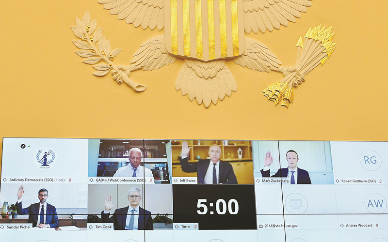 美四大科技公司否認壟斷 中國竊美科技？三巨頭指沒聽說