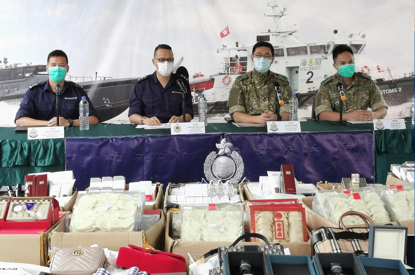 图集 | 水警海關反走私 檢1800萬元貨物