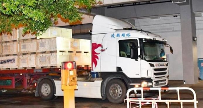 圖集| 華大基因援港物資運到西環中山體育館