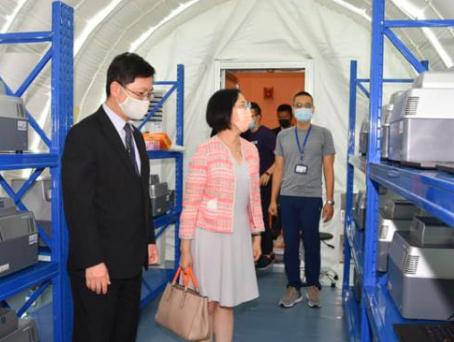 陳肇始參觀火眼實驗室 稱準備就緒