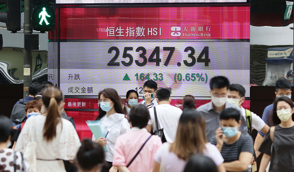 人行放水港股反覆向上 恒指新貴表現參差