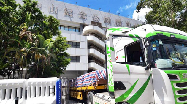 內地檢測支援隊视察臨時氣膜實驗室
