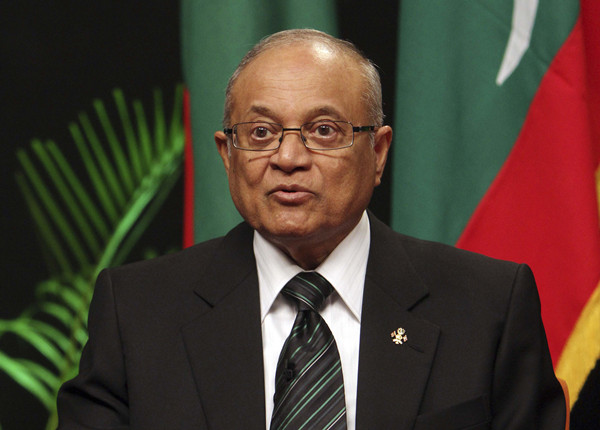 馬爾代夫前總統加堯姆確診新冠肺炎