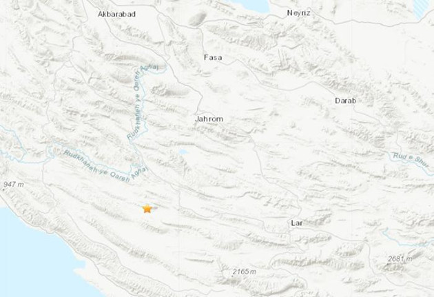 伊朗西南部地区发生5.0级地震 震源深度10公里