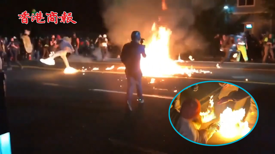 有片丨波特兰抗议活动已超100天 示威者扔汽油弹误伤「自己人」