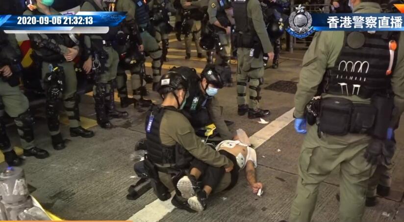 被捕男子暈倒 警方否認用過度武力