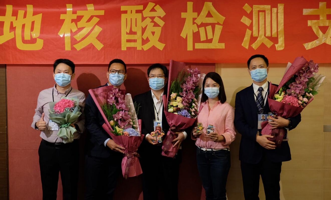 陳恒鑌等向內地支援隊致謝：中央援手是血濃於水的表證