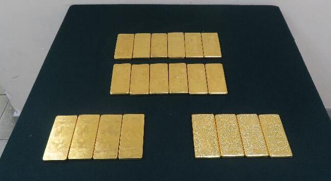 海關一周內再破走私黃金案 涉案黄金市值千万