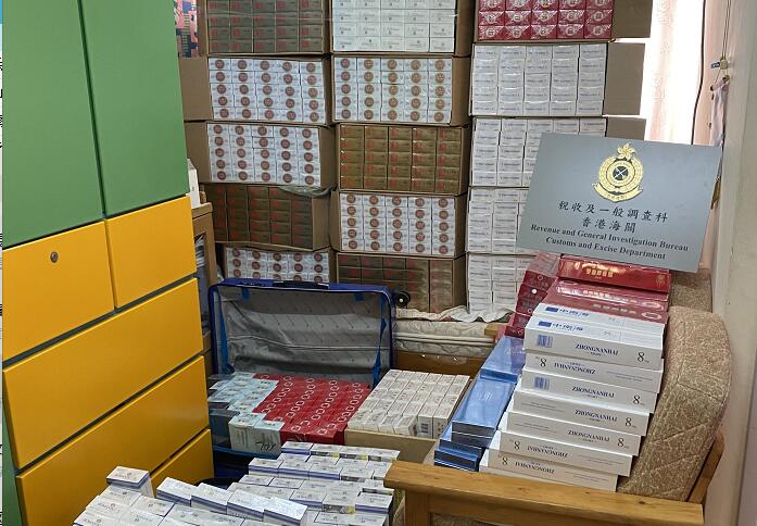 海關於公屋檢獲27萬支私煙 市值74萬元