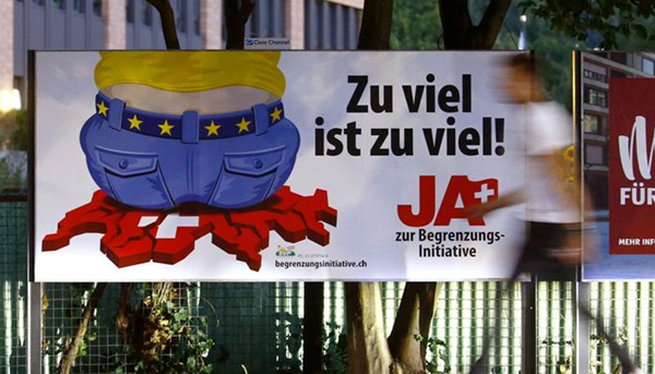 瑞士今就廢除與歐盟自由進出協議公投