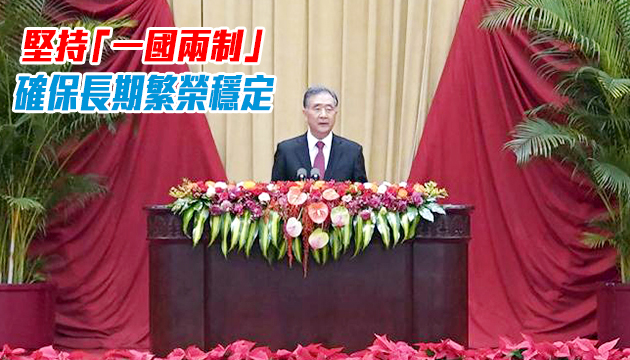 汪洋：中央將維護特區憲制秩序 支持香港做好維護國安法工作