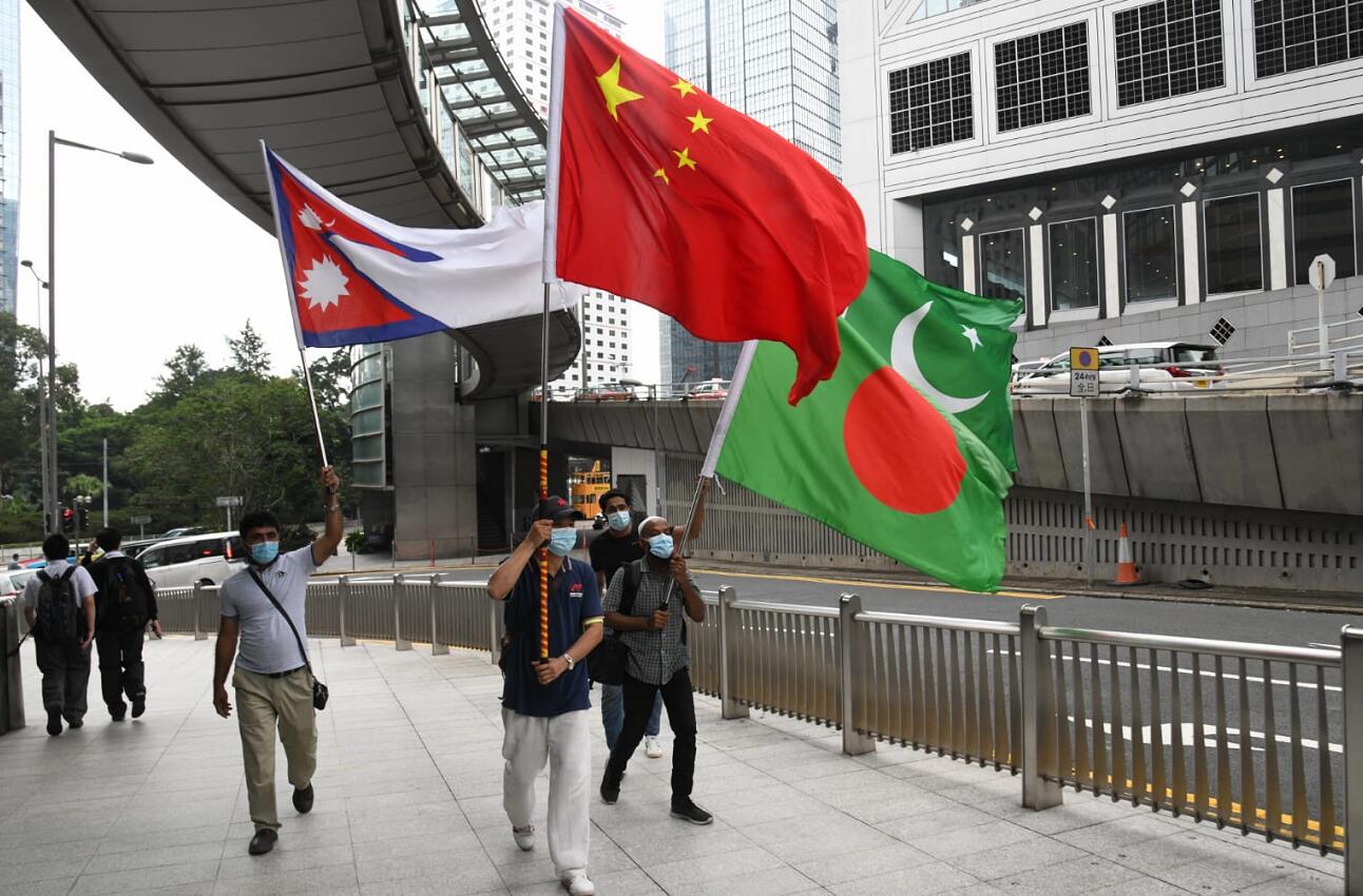 有片 | 南亞裔香港市民抗議美无理干預中國內政