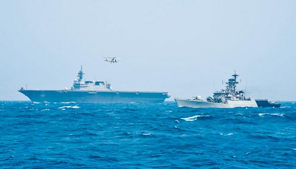 印媒：印度日本出動最強戰艦海上聯演
